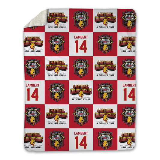 Ferris State - NCAA Football : Stanley Lambert - National Champions Blanket-0