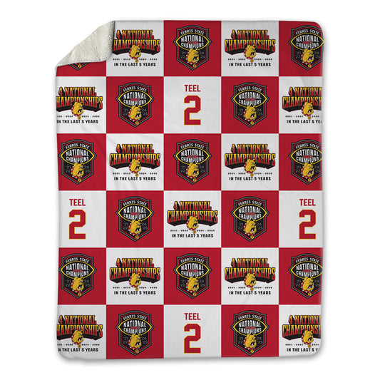 Ferris State - NCAA Football : Odell Teel - National Champions Blanket-0