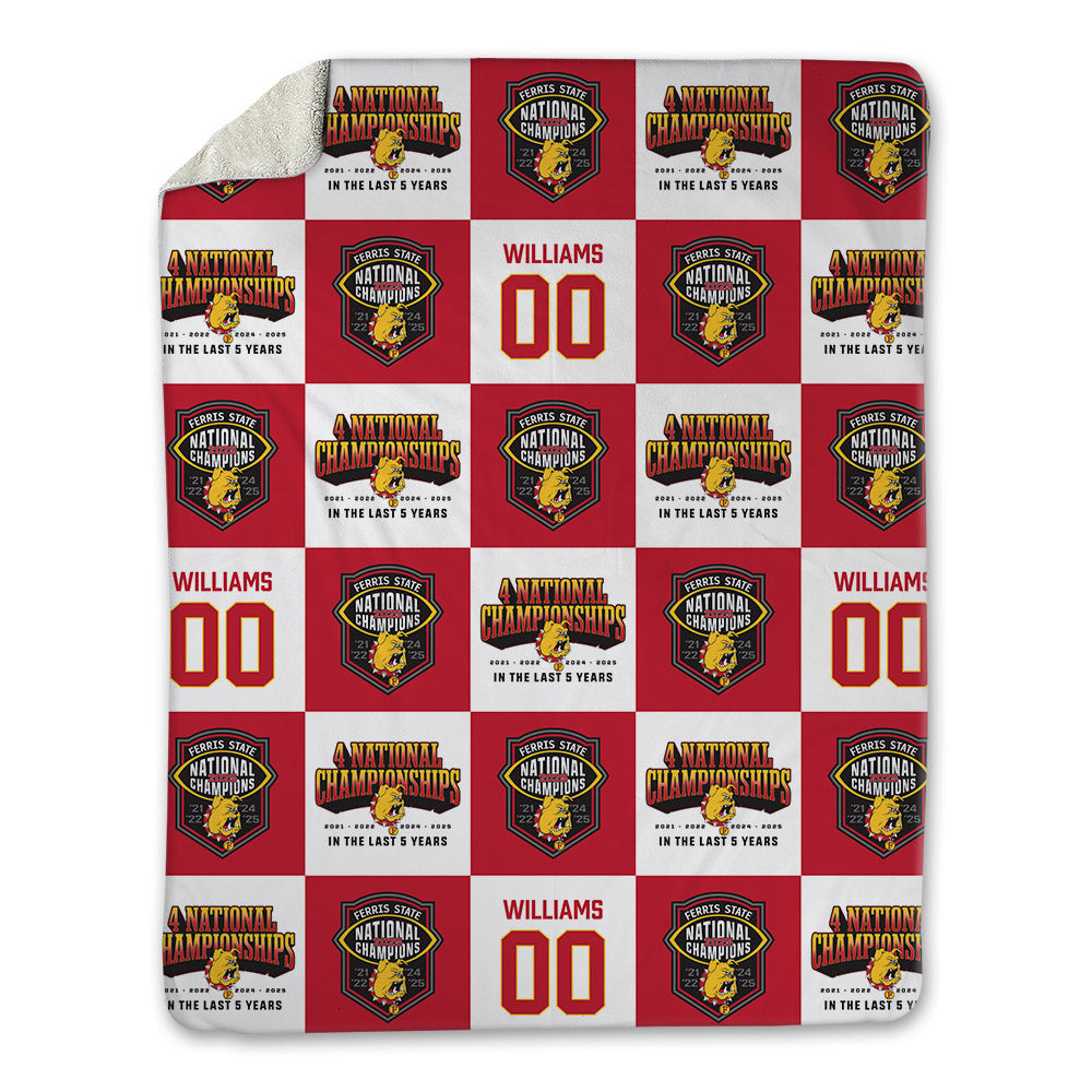 Ferris State - NCAA Football : Jamison Williams - National Champions Blanket-0