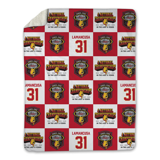 Ferris State - NCAA Football : Jack Lamancusa - National Champions Blanket-0
