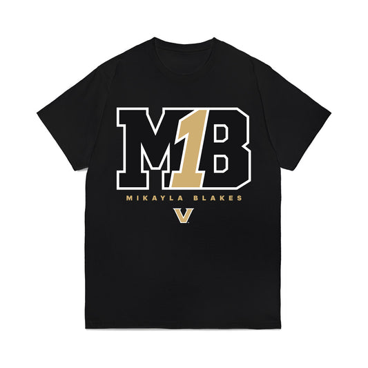 Vanderbilt - NCAA Women's Basketball : Mikayla Blakes - MB1 Logo Comfort Colors T-Shirt-0