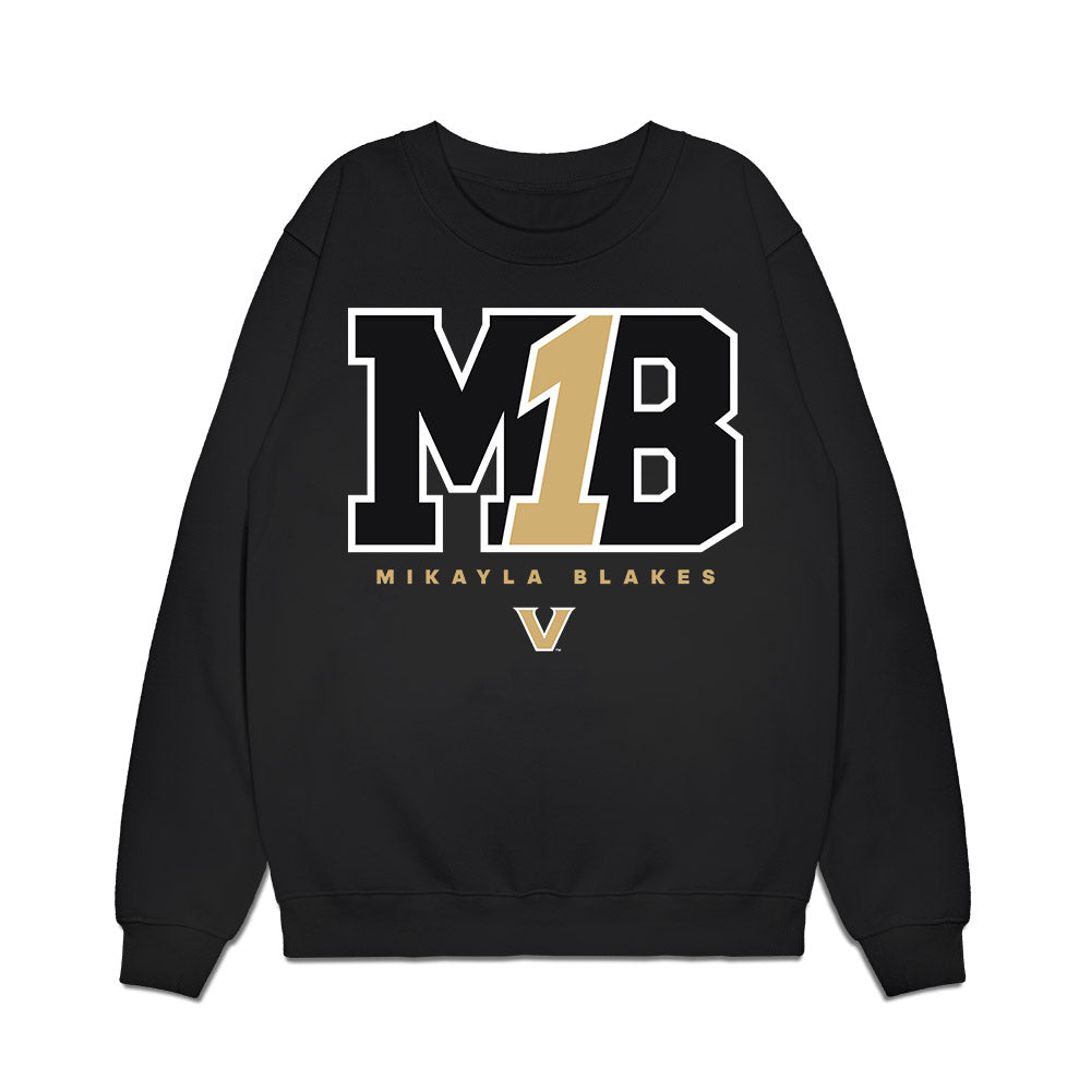 Vanderbilt - NCAA Women's Basketball : Mikayla Blakes - MB1 Logo Premium Crewneck Sweatshirt-0