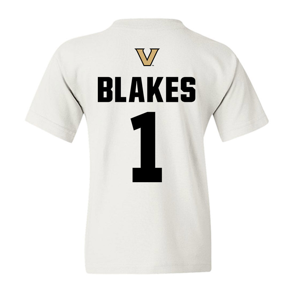 Vanderbilt - NCAA Women's Basketball : Mikayla Blakes - MB1 Classic Shersey Youth T-Shirt-1