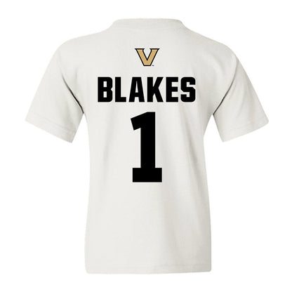 Vanderbilt - NCAA Women's Basketball : Mikayla Blakes - MB1 Classic Shersey Youth T-Shirt-1
