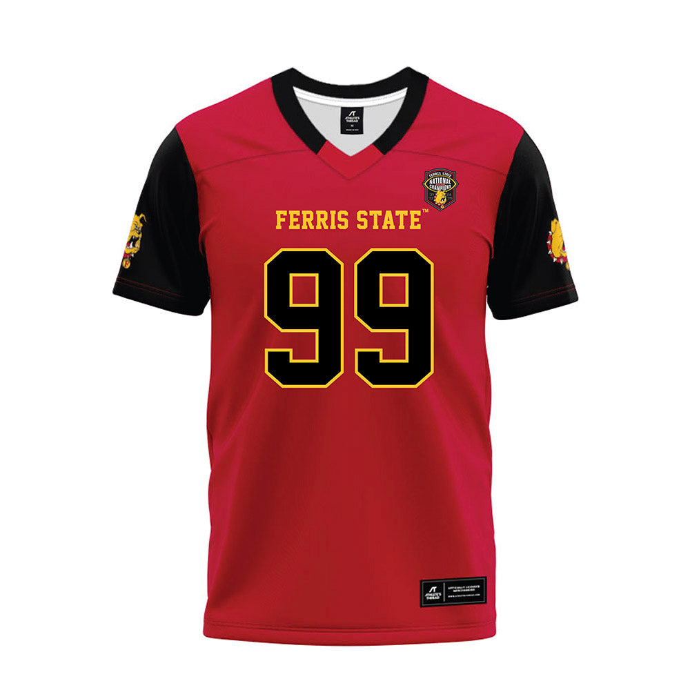 Ferris State - NCAA Football : markee jones - National Champions Premium Football Jersey-0
