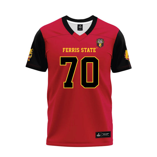 Ferris State - NCAA Football : Andrew Devries - National Champions Premium Football Jersey-0