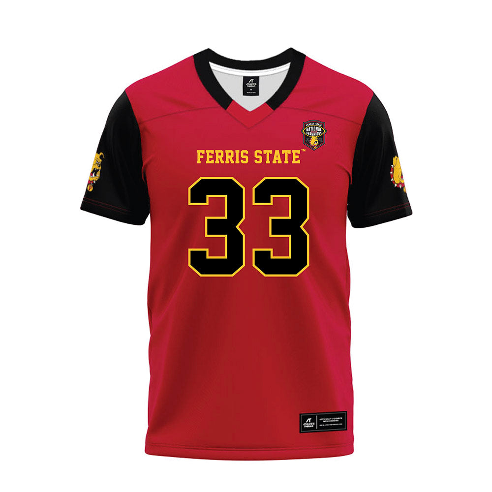 Ferris State - NCAA Football : Coties Gillen - National Champions Premium Football Jersey-0