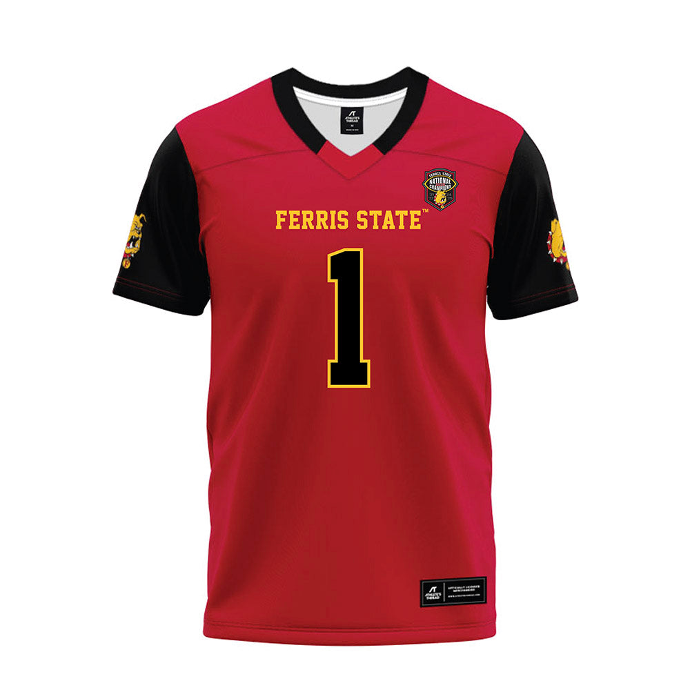 Ferris State - NCAA Football : Deion Small - National Champions Premium Football Jersey-0