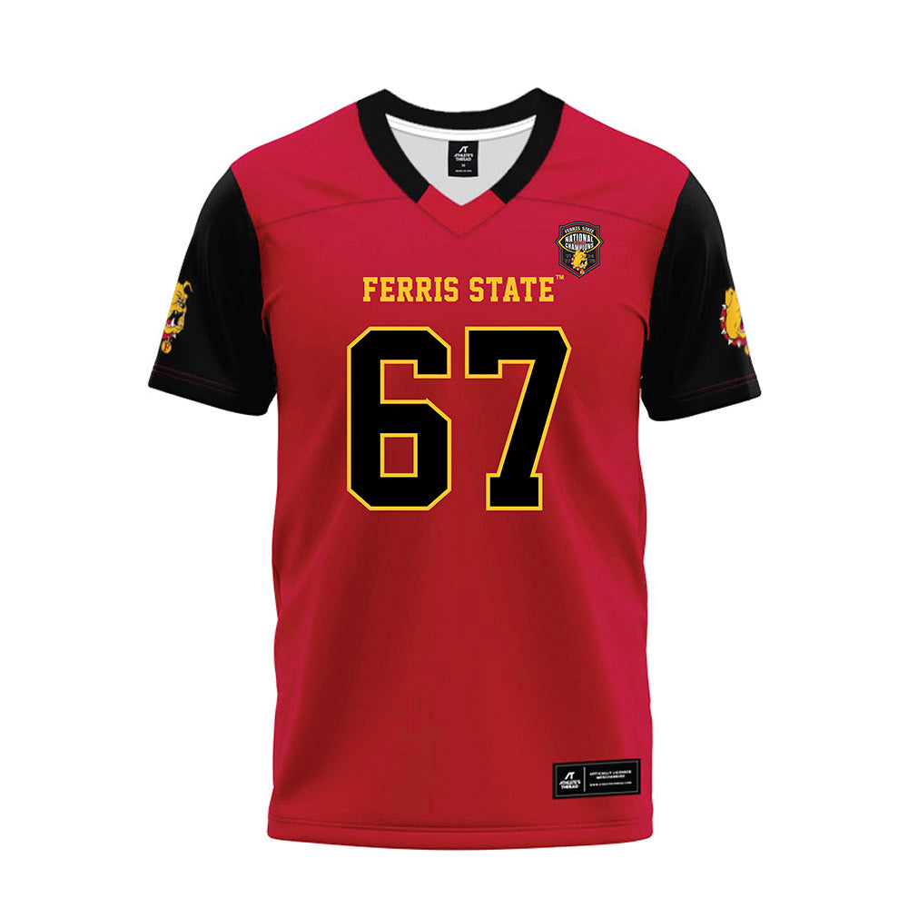 Ferris State - NCAA Football : Avery Pavlak - National Champions Premium Football Jersey-0