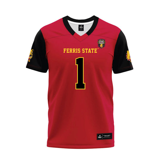 Ferris State - NCAA Football : Jalen Johnson - National Champions Premium Football Jersey-0