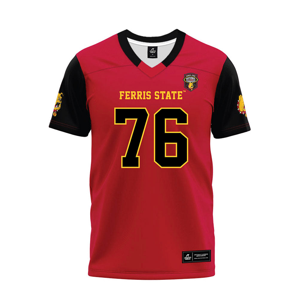 Ferris State - NCAA Football : Lawrence Hattar - National Champions Premium Football Jersey-0