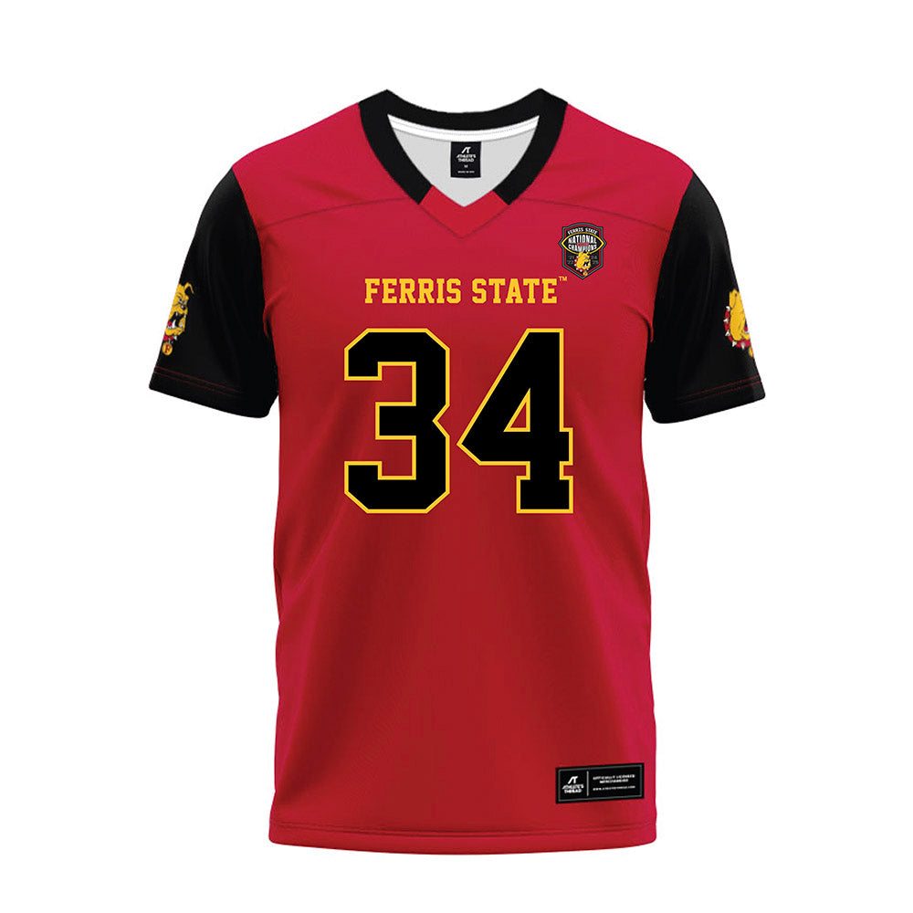 Ferris State - NCAA Football : Ethan Sossen - National Champions Premium Football Jersey-0