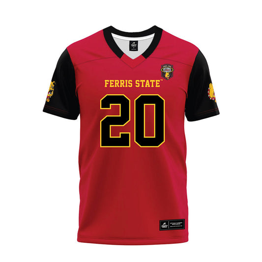 Ferris State - NCAA Football : James Coby - National Champions Premium Football Jersey-0