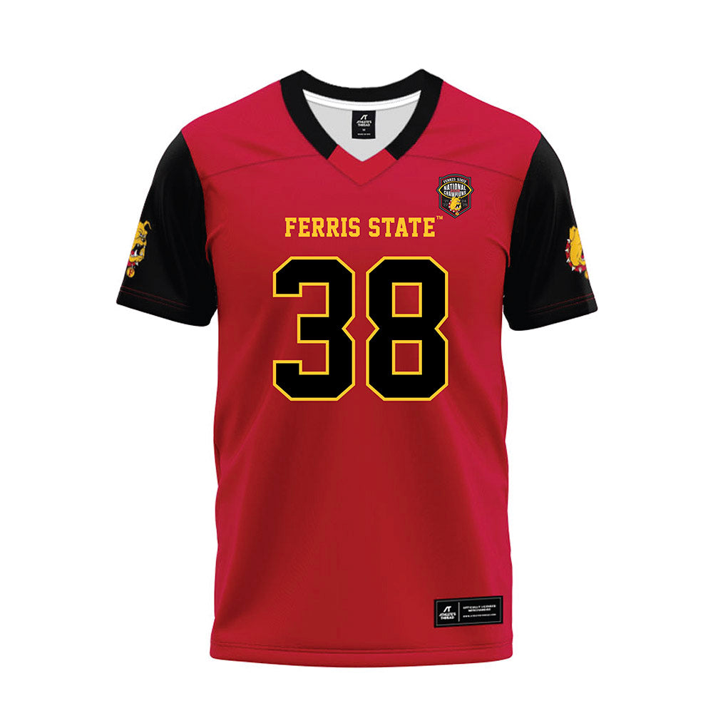 Ferris State - NCAA Football : Levi Tuinstra - National Champions Premium Football Jersey-0