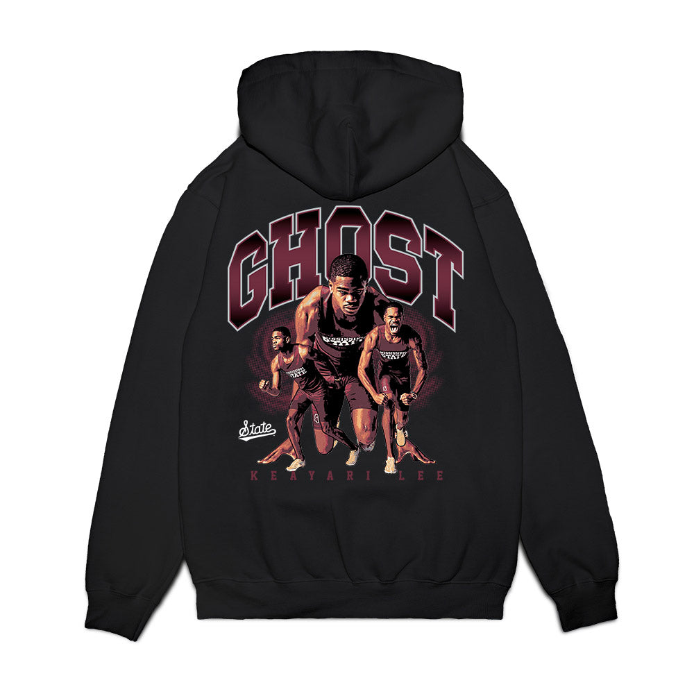 Mississippi State - NCAA Mens Track & Field : Keayari Thompson - Collage Premium Hooded Sweatshirt-1