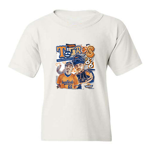 FPU - NCAA Baseball : Rogelio Torres - Cutout Collage Youth T-Shirt-0