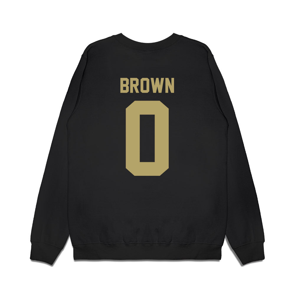 JMU - NCAA Men's Basketball : Christian Brown - Vintage Premium Crewneck Sweatshirt-1