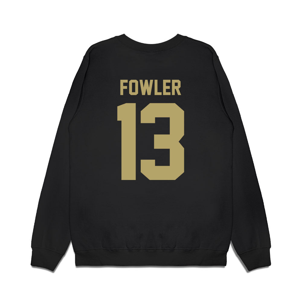 JMU - NCAA Men's Basketball : Preston Fowler - Vintage Premium Crewneck Sweatshirt-1