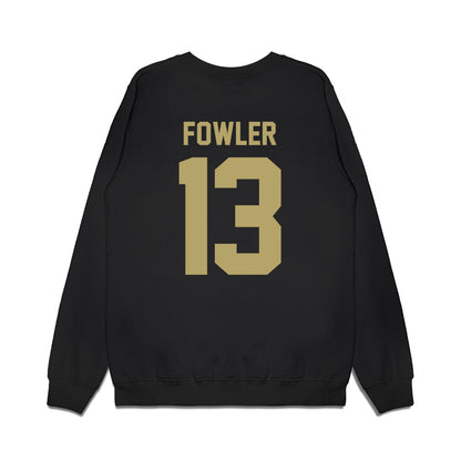 JMU - NCAA Men's Basketball : Preston Fowler - Vintage Premium Crewneck Sweatshirt-1