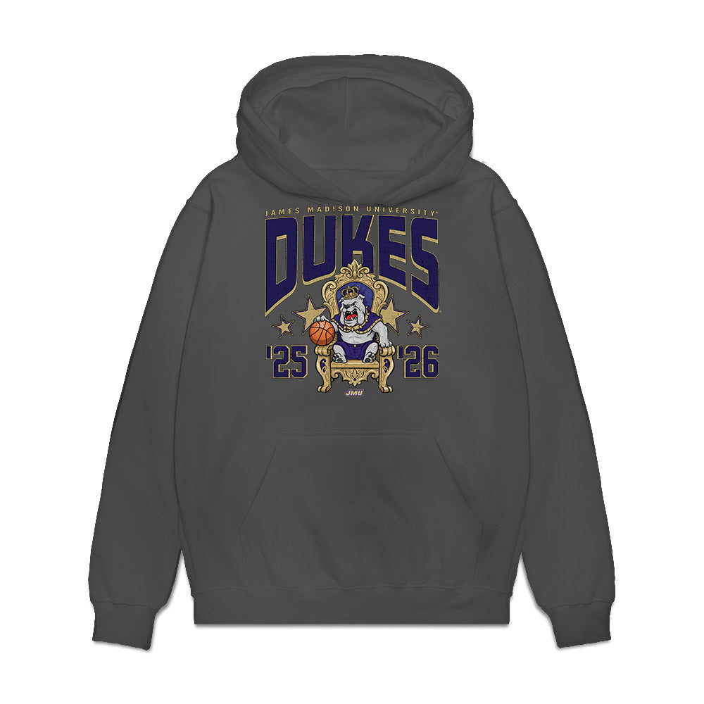 JMU - NCAA Men's Basketball : Eli Wilborn - Vintage Premium Hooded Sweatshirt-0