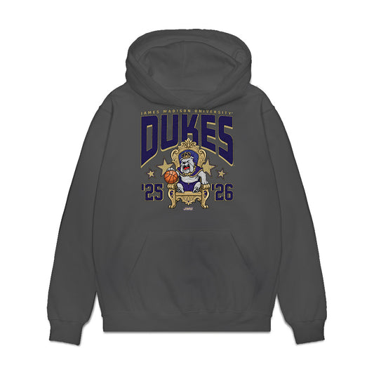 JMU - NCAA Men's Basketball : Eli Wilborn - Vintage Premium Hooded Sweatshirt-0