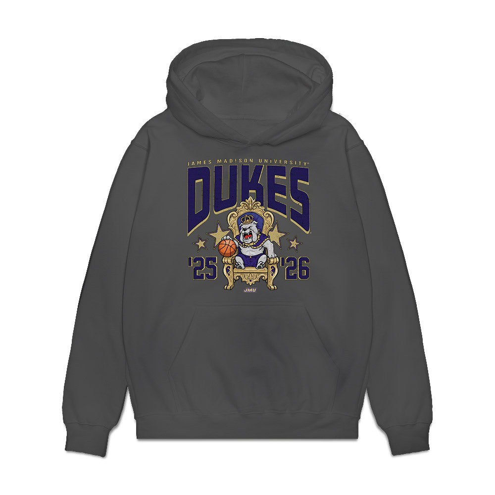JMU - NCAA Men's Basketball : KJ Windham - Vintage Premium Hooded Sweatshirt-0
