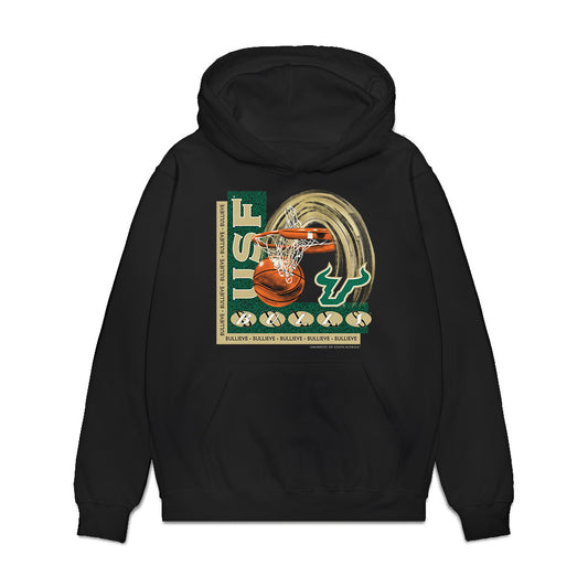 USF - NCAA Men's Basketball : Caleb Sanders - Vintage Premium Hooded Sweatshirt-0