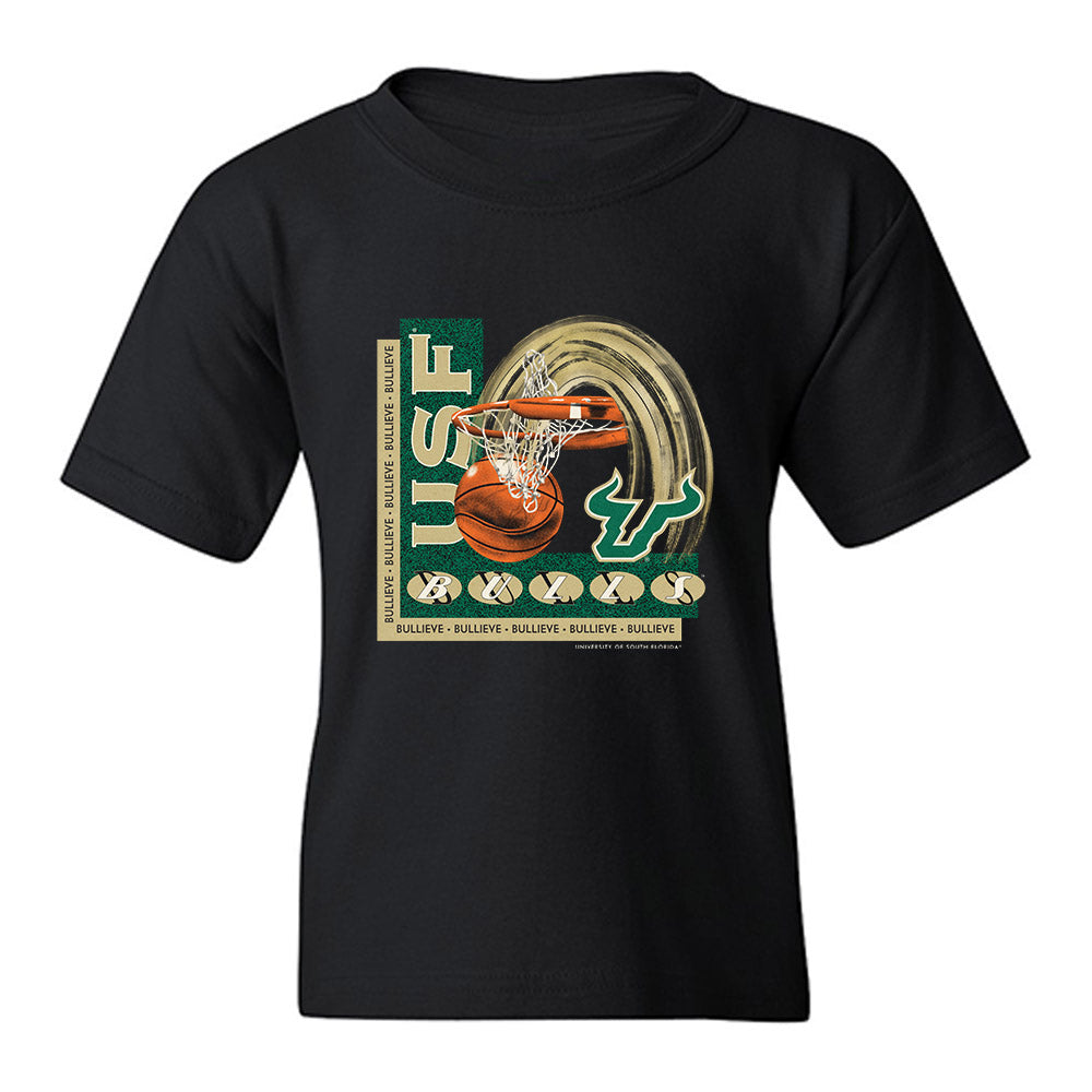 USF - NCAA Men's Basketball : Devin Haid - Vintage Youth T-Shirt-0