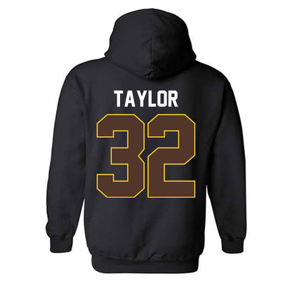 Wyoming - NCAA Men's Basketball : Talan Taylor - Vintage Shersey Hooded Sweatshirt-1