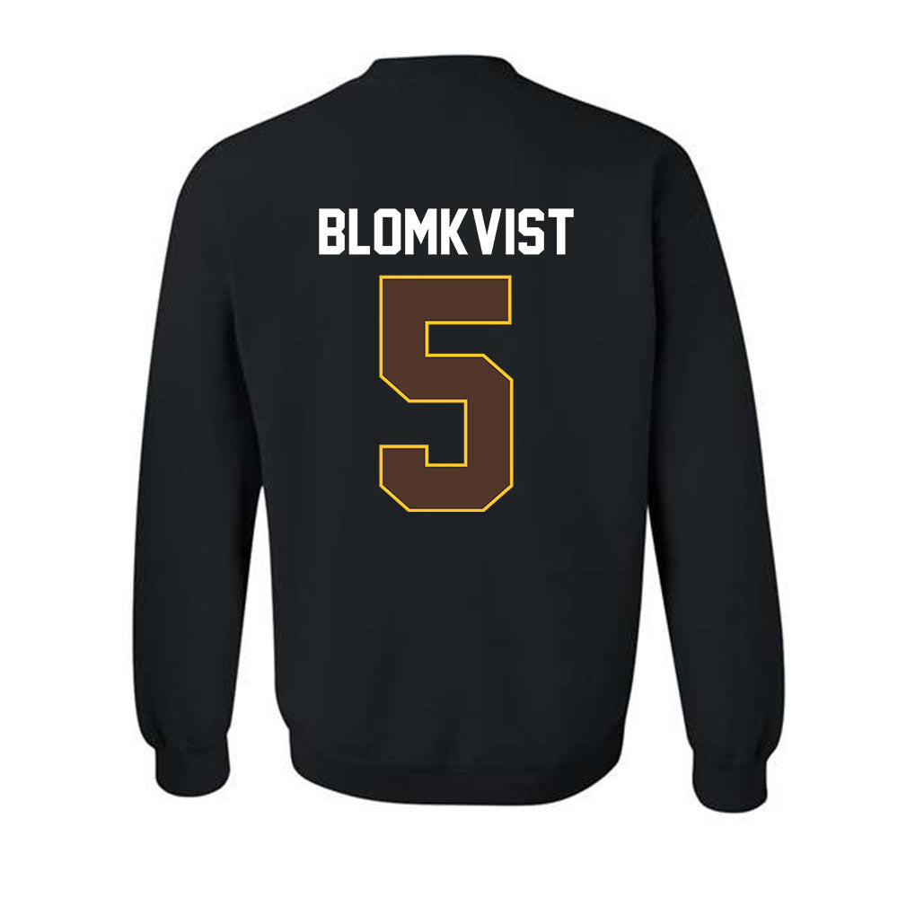 Wyoming - NCAA Women's Basketball : Liv Blomkvist - Vintage Shersey Crewneck Sweatshirt-1