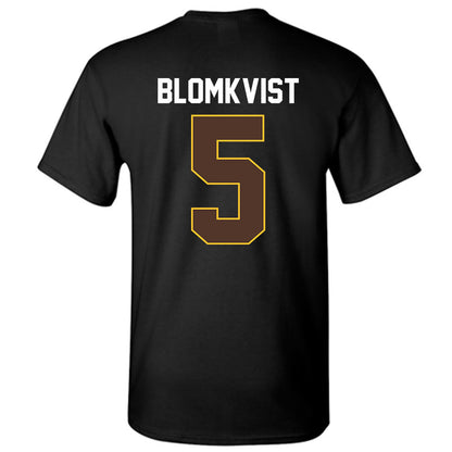 Wyoming - NCAA Women's Basketball : Liv Blomkvist - Vintage Shersey T-Shirt-1