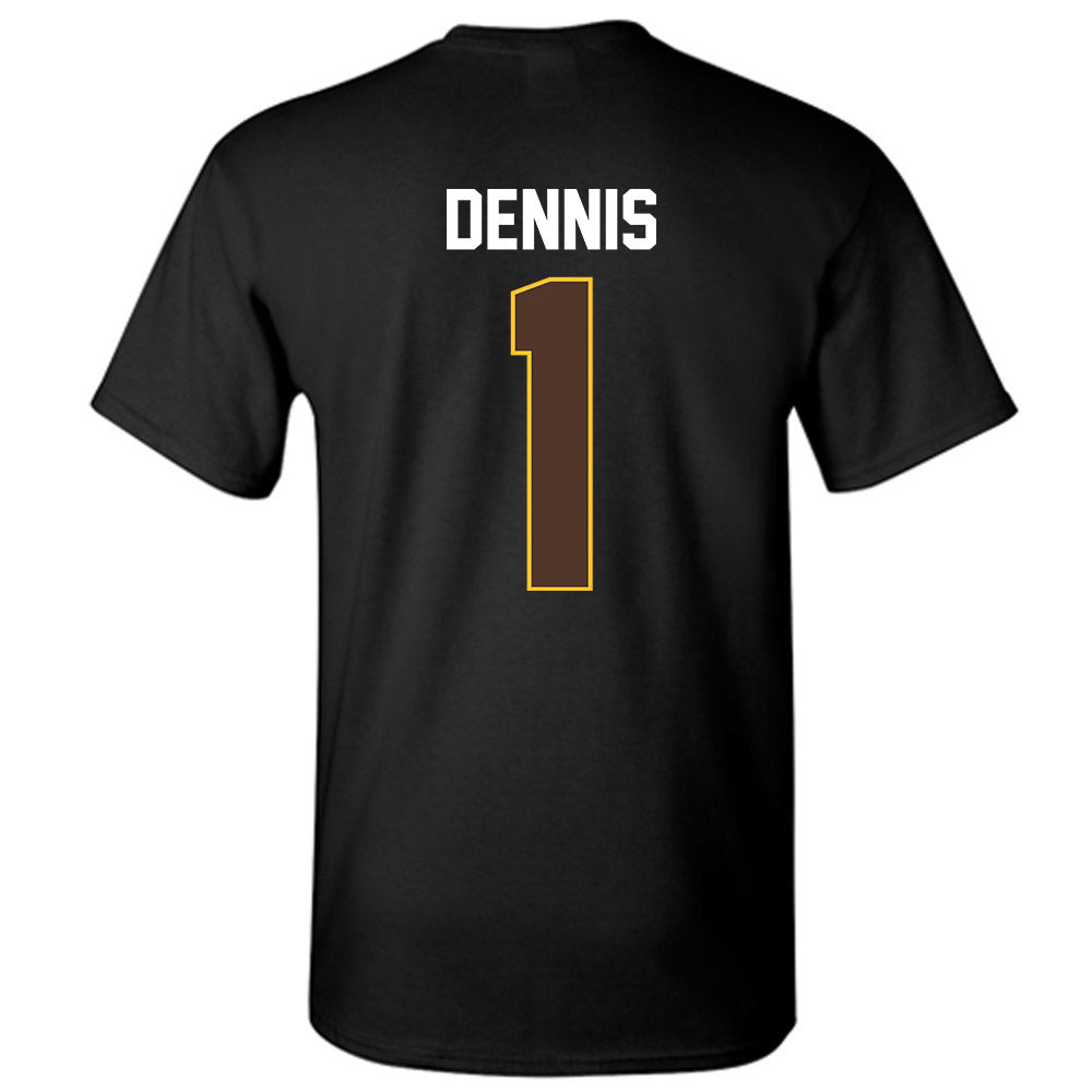 Wyoming - NCAA Men's Basketball : Damarion Dennis - Vintage Shersey T-Shirt-1