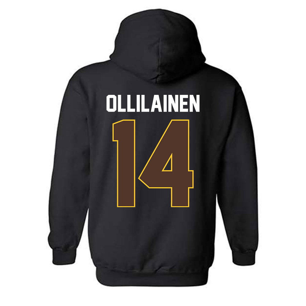 Wyoming - NCAA Women's Basketball : Kati Ollilainen - Vintage Shersey Hooded Sweatshirt-1