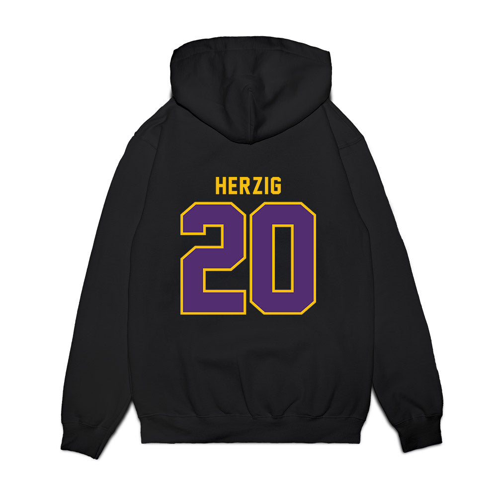Minn. St. - NCAA Women's Basketball : Hannah Herzig - Vintage Shersey Premium Hooded Sweatshirt-1