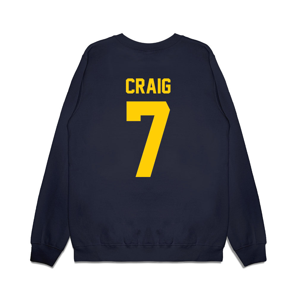 Toledo - NCAA Men's Basketball : Sean Craig - Vintage Shersey Premium Crewneck Sweatshirt-1