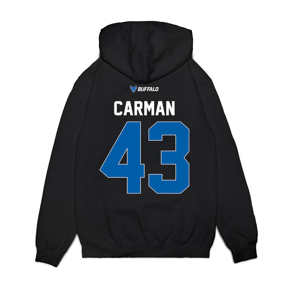 Buffalo - NCAA Women's Basketball : Ally Carman - Vintage Basketball Premium Hooded Sweatshirt-1