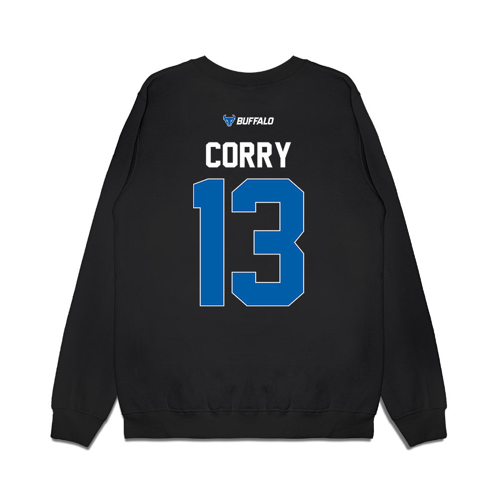 Buffalo - NCAA Women's Basketball : Ella Corry - Vintage Basketball Premium Crewneck Sweatshirt-1