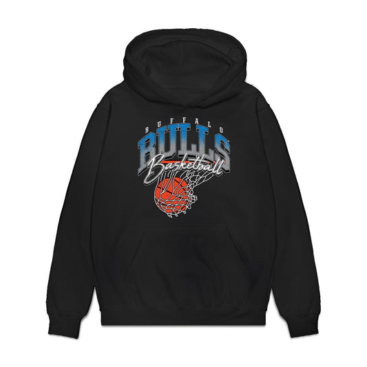 Buffalo - NCAA Women's Basketball : Paula Lopez - Vintage Basketball Premium Hooded Sweatshirt-0