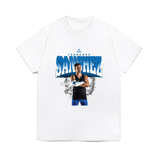 Buffalo - NCAA Men's Track & Field : Fernando Sanchez - Collage Comfort Colors T-Shirt-0
