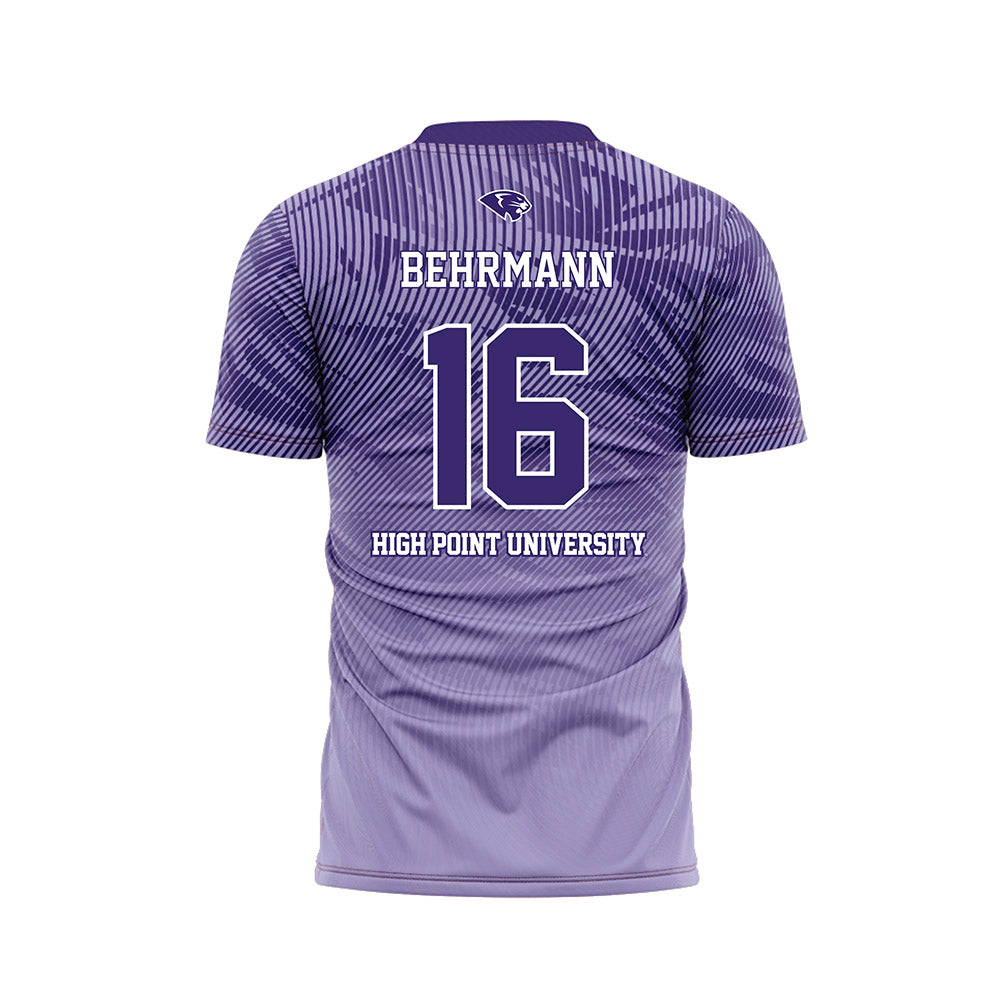 High Point - NCAA Men's Soccer : Noah Behrmann - Purple Soccer Jersey-1