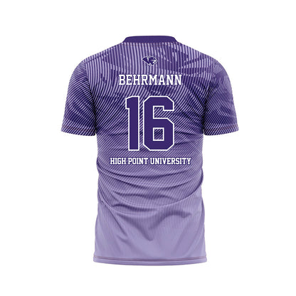 High Point - NCAA Men's Soccer : Noah Behrmann - Purple Soccer Jersey-1