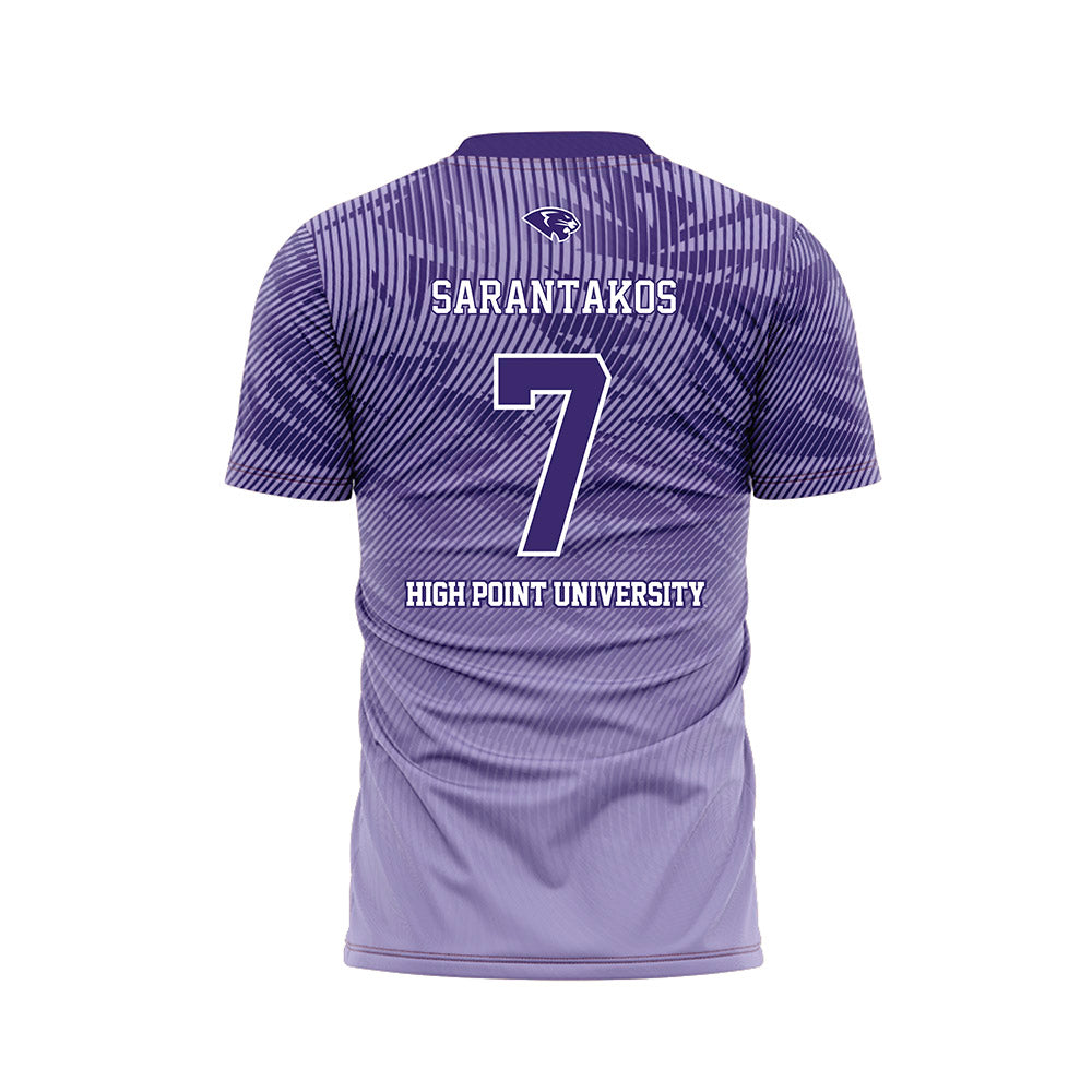 High Point - NCAA Men's Soccer : Nick Sarantakos - Purple Soccer Jersey-1