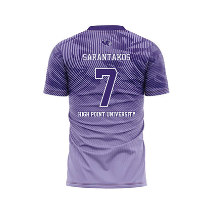 High Point - NCAA Men's Soccer : Nick Sarantakos - Purple Soccer Jersey-1