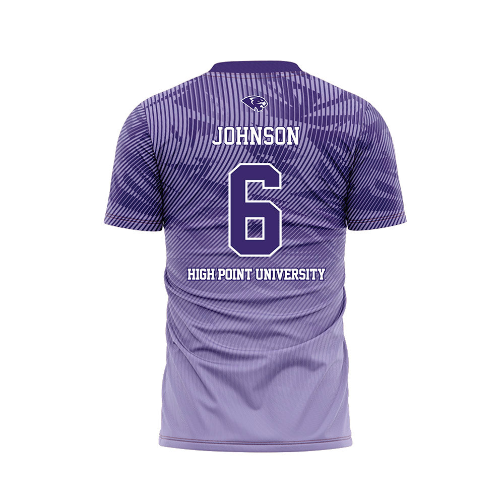 High Point - NCAA Men's Soccer : Koven Johnson - Purple Soccer Jersey-1