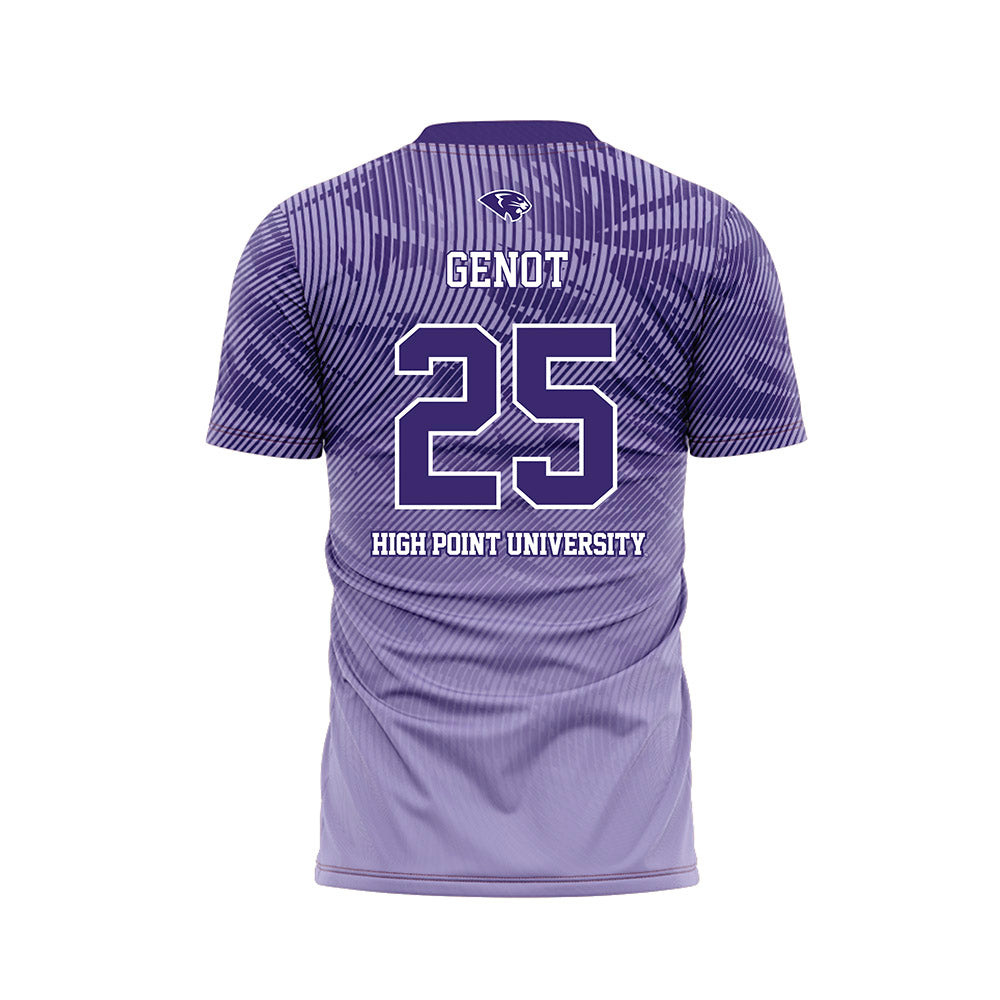 High Point - NCAA Men's Soccer : Kingston Genot - Purple Soccer Jersey-1
