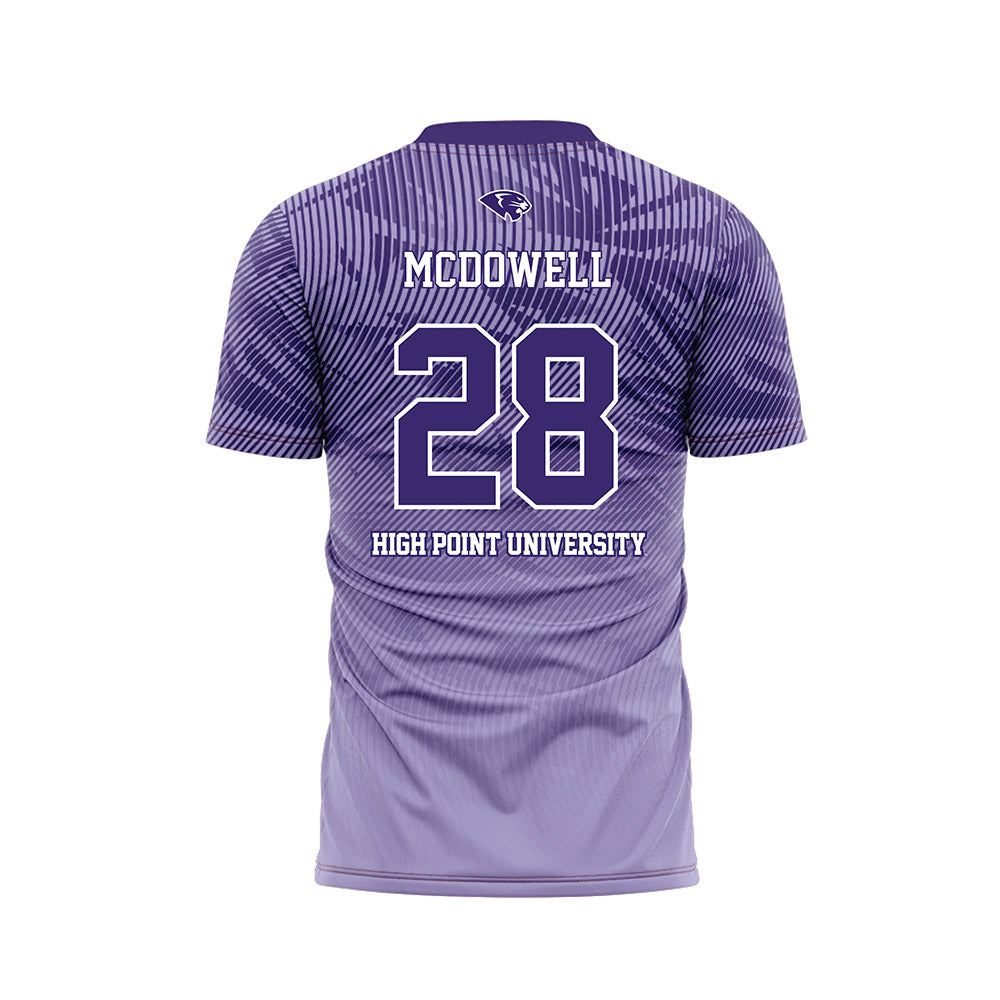 High Point - NCAA Men's Soccer : Jacob McDowell - Purple Soccer Jersey-1