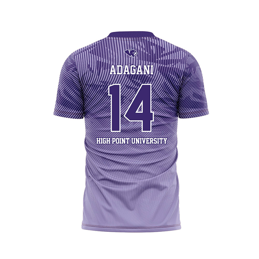 High Point - NCAA Men's Soccer : Prosper Adagani - Purple Soccer Jersey-1