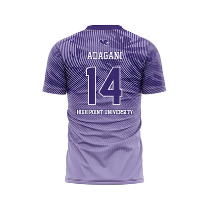 High Point - NCAA Men's Soccer : Prosper Adagani - Purple Soccer Jersey-1