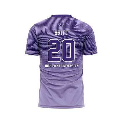 High Point - NCAA Men's Soccer : Caleb Britt - Purple Soccer Jersey-1