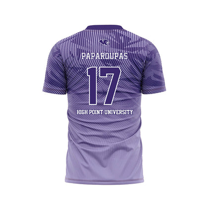High Point - NCAA Men's Soccer : Angelo Paparoupas - Purple Soccer Jersey-1